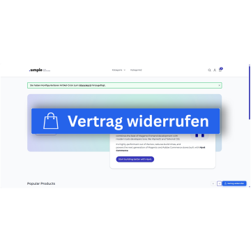 .simple Widerrufbutton für Magento Onlineshop