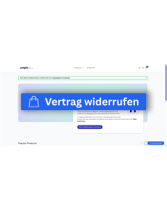 .simple Widerrufbutton f&uuml;r Magento Onlineshop
